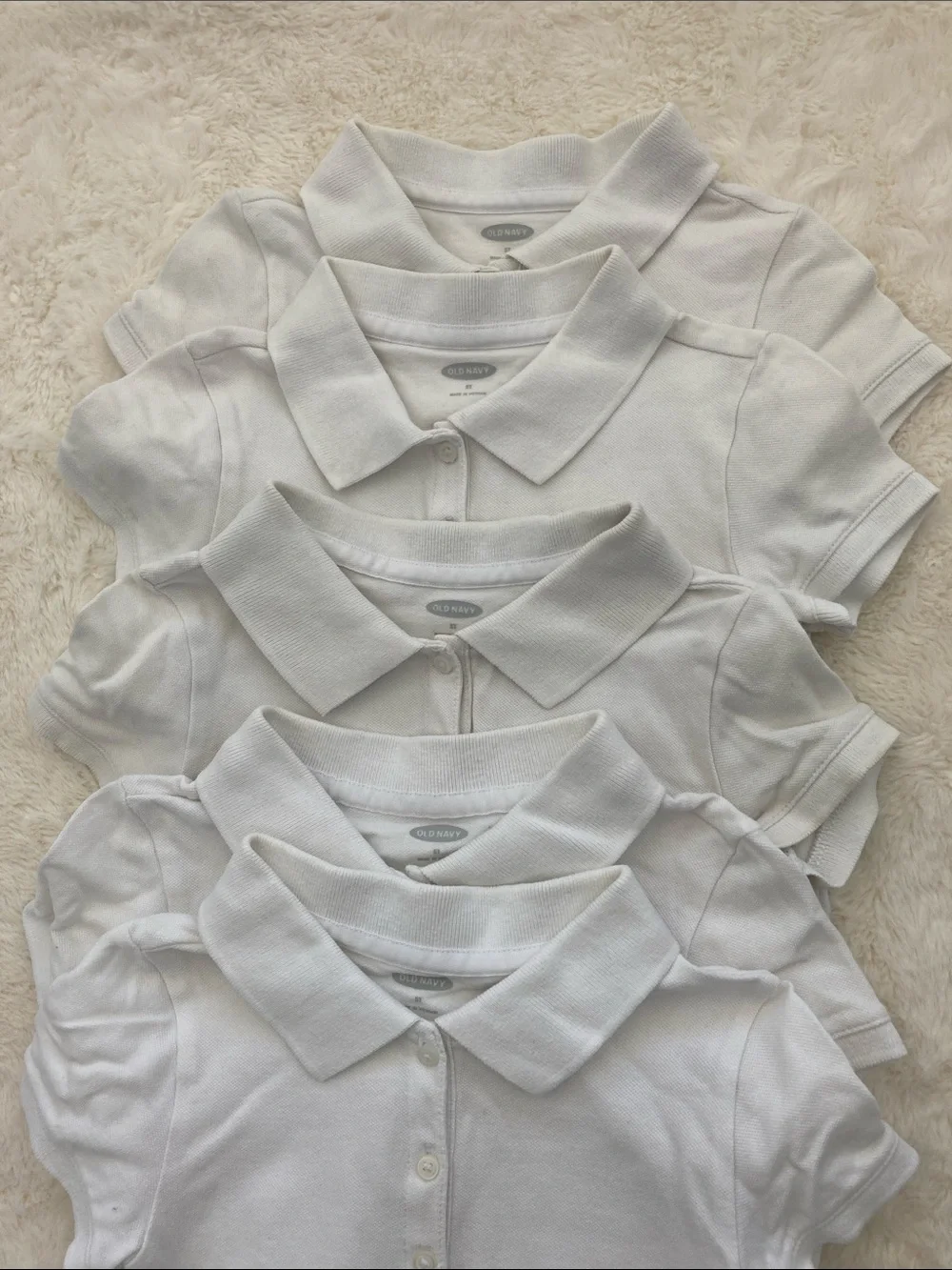 SALE! 50% Off 5 Old Navy Girls' White Short-Sleeve Polo Top Size 5T